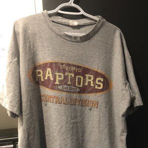 Vintage Toronto Raptors Central Division T-Shirt in Grey (Large)